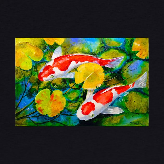 Koi in the pond by OLHADARCHUKART